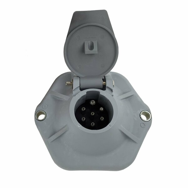 Tramec 7-Way Receptacle, Push-ON Terminals, Solid Pin 38310